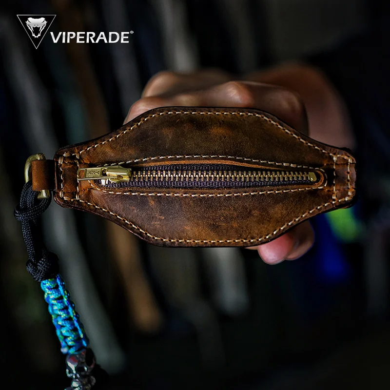 Key Holder Leather Pouch - ​VIPERADE PJ10 Slapjack Wallet, Compact Leather