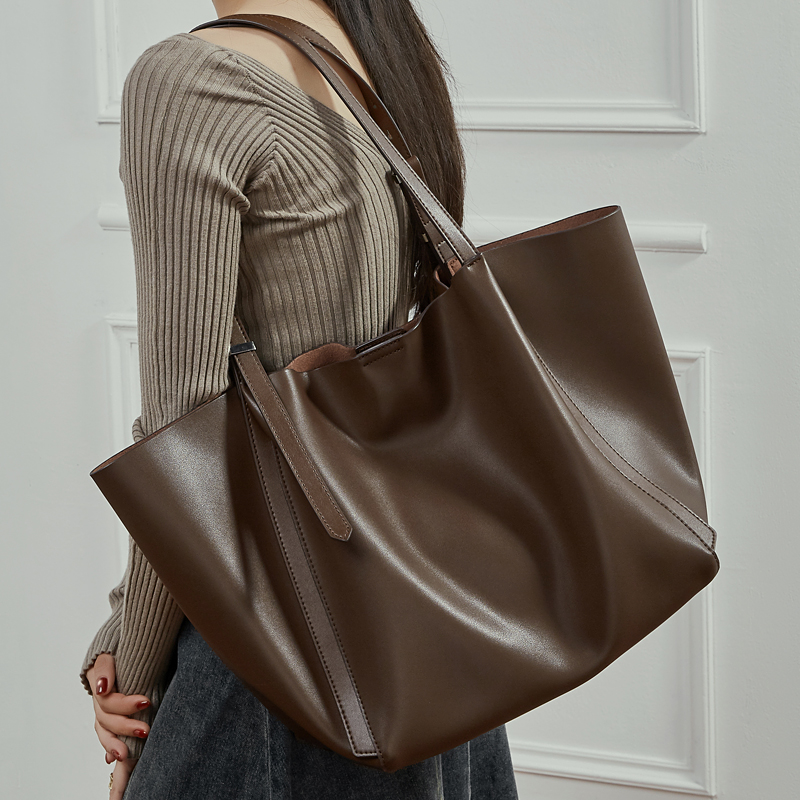 Luxury Bags Coach - Burminsa Vintage Cow Genuine Leather Large
