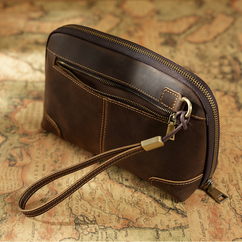 Vintage 100% Genuine Leather Z - огляд і ціна Wristlet Wallet Zipper