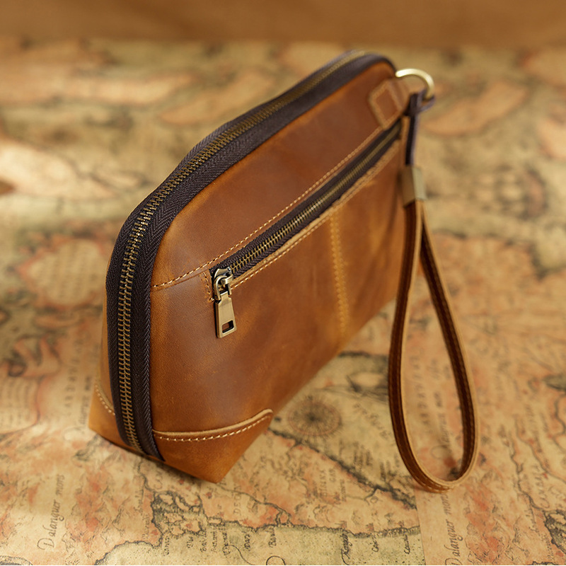 Vintage 100% Genuine Leather Z - огляд і ціна Wristlet Wallet Zipper