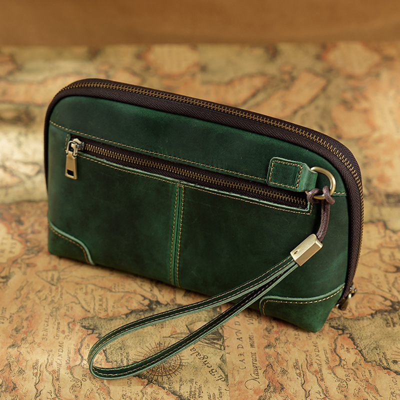 Vintage 100% Genuine Leather Z - огляд і ціна Wristlet Wallet Zipper