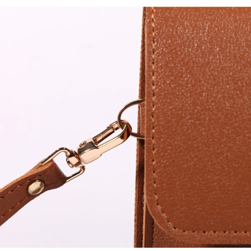 PU Leather Touch Screen Phone  - огляд і ціна Wristlet Wallet Zipper