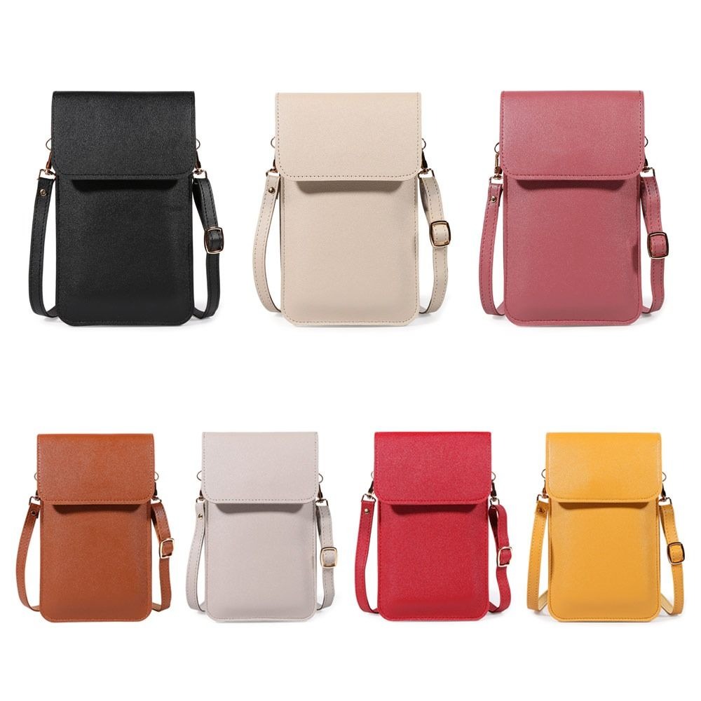 PU Leather Touch Screen Phone  - огляд і ціна Wristlet Wallet Zipper