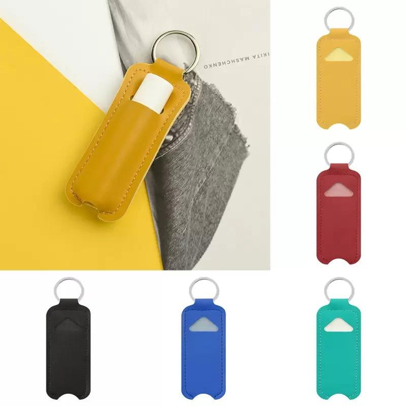Holder Portable Lip Balm Bottl - огляд і ціна Key Holder Leather Pouch