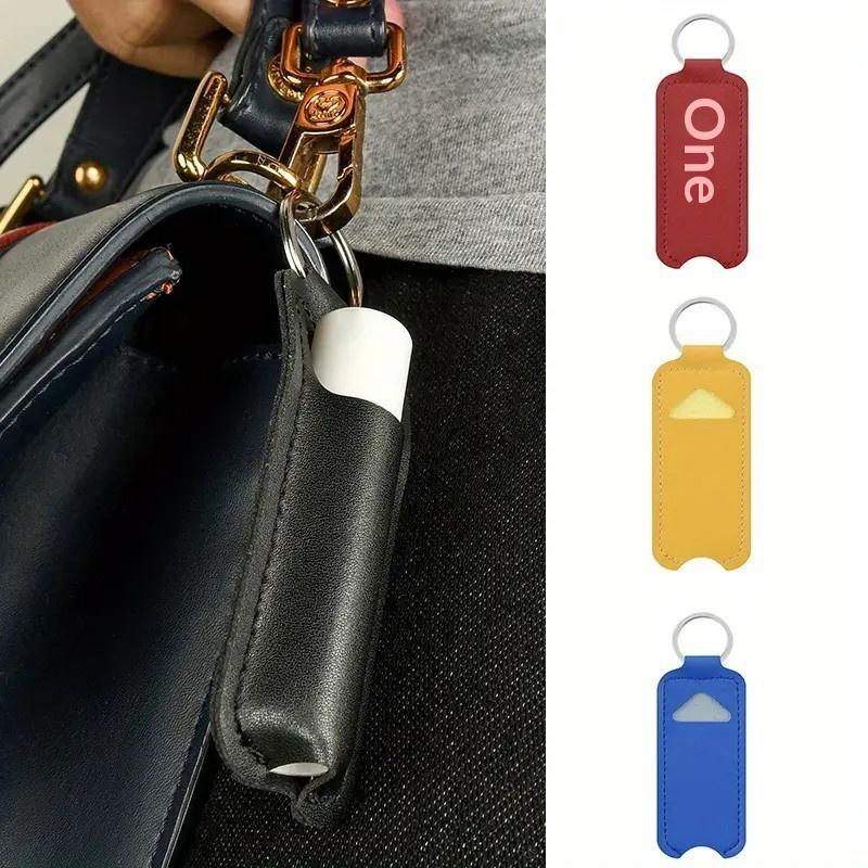 Holder Portable Lip Balm Bottl - огляд і ціна Key Holder Leather Pouch