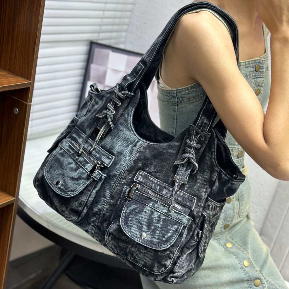 Women's Denim Bag Y2K Vintage  - огляд і ціна Wristlet Wallet Zipper