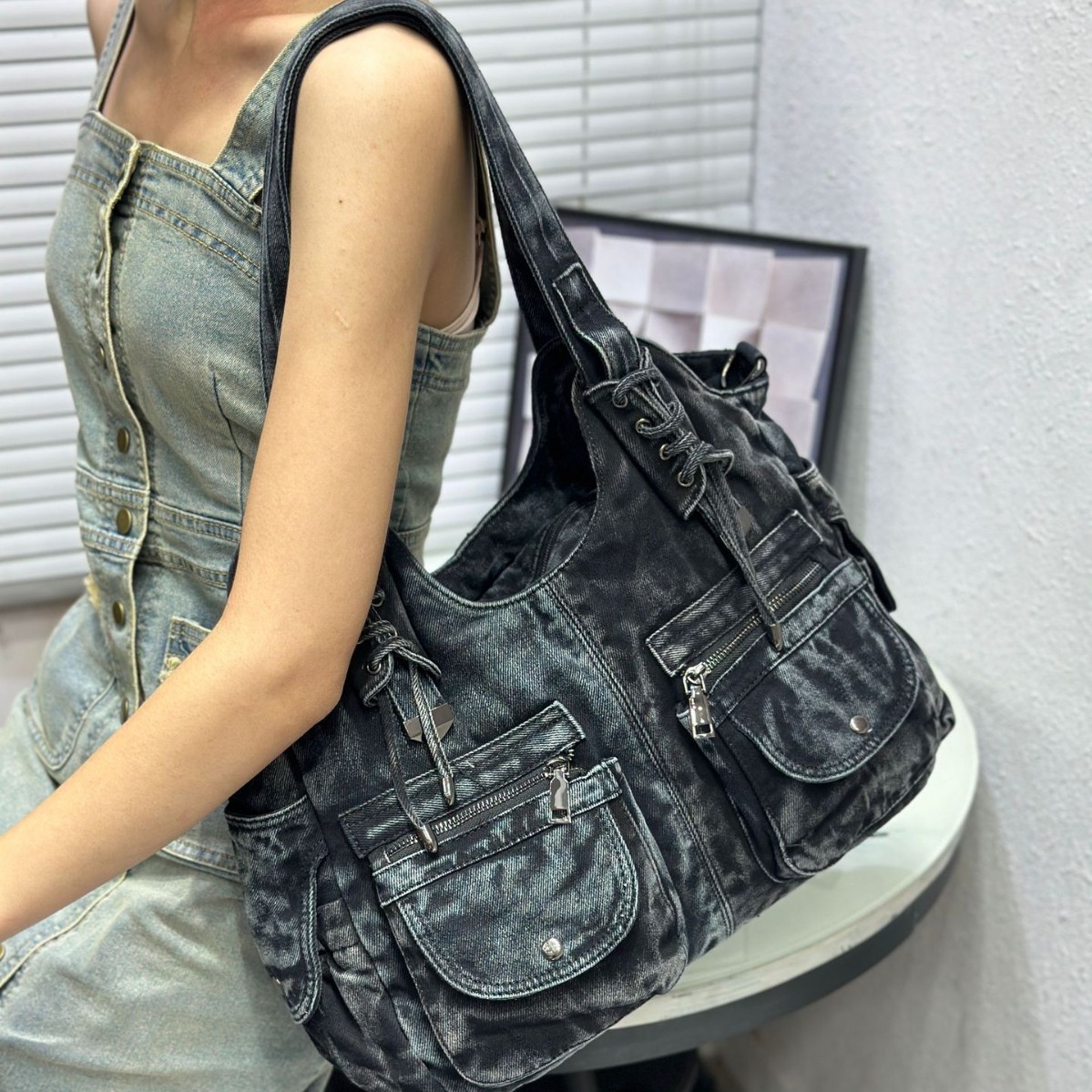 Women's Denim Bag Y2K Vintage  - огляд і ціна Wristlet Wallet Zipper