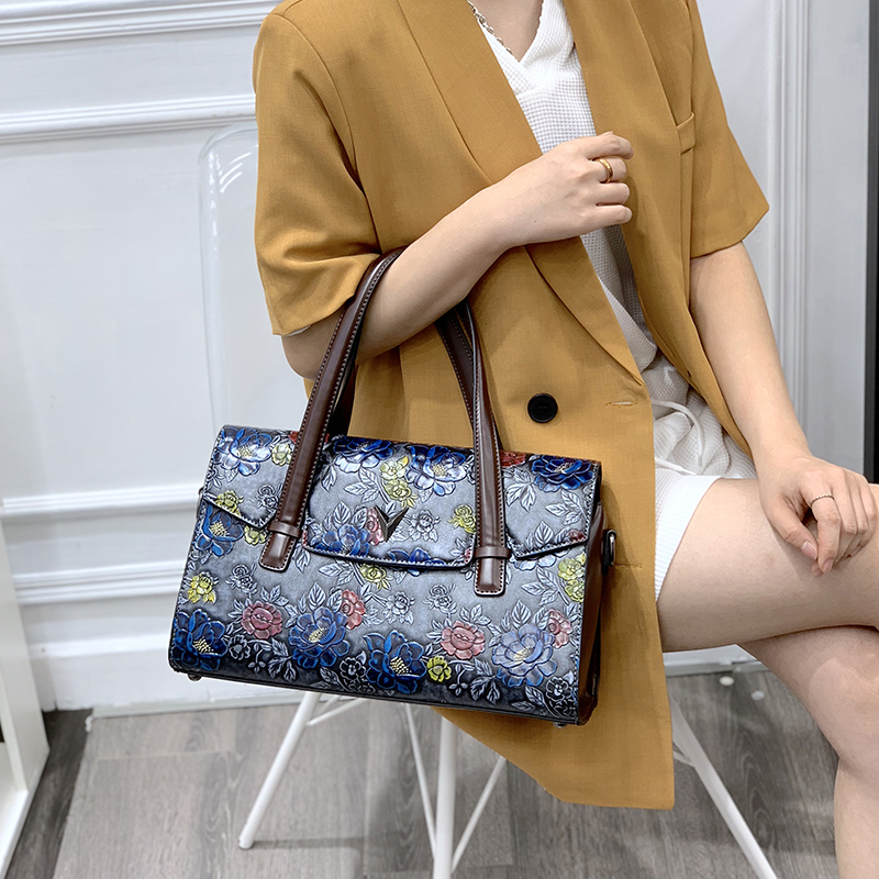 Vintage 3D Embossed Floral Han - огляд і ціна Luxury Bags Vegan Leather