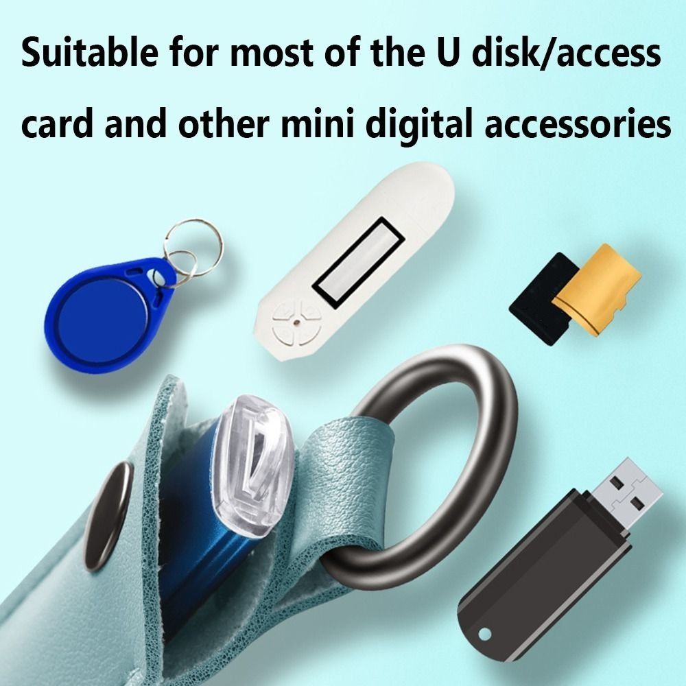 8 Colors U Disk Pouch Key Ring - огляд і ціна Key Holder Leather Pouch