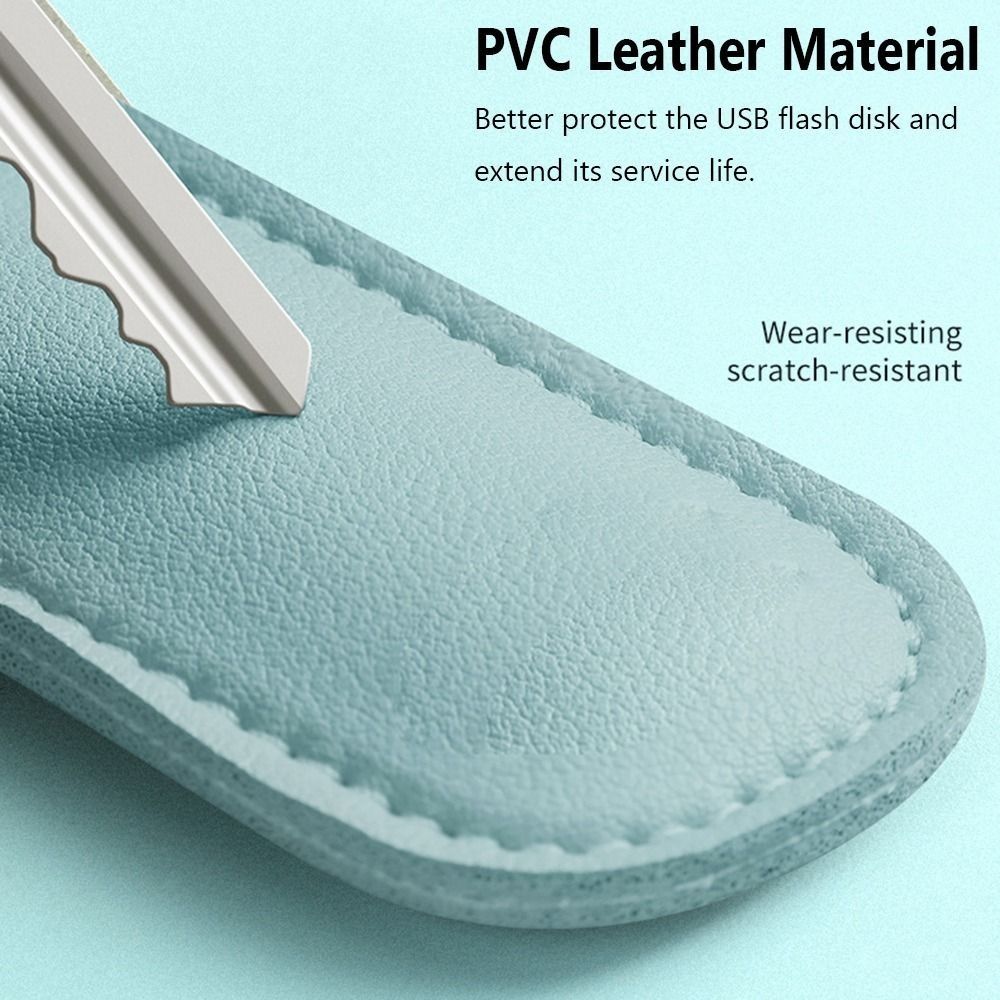 8 Colors U Disk Pouch Key Ring - огляд і ціна Key Holder Leather Pouch