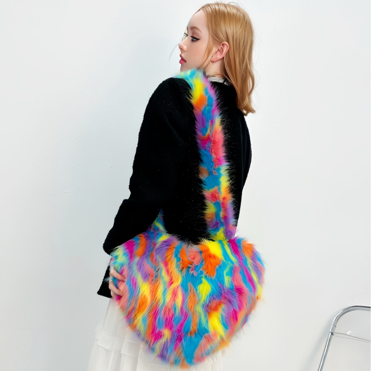 Cross-Border Fox Fur Shoulder  - огляд і ціна Luxury Bags Vegan Leather