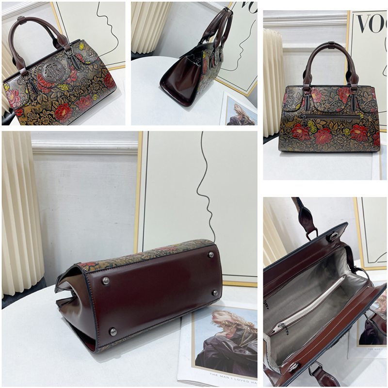 Vintage Floral Embossed Tote B - огляд і ціна Luxury Bags Vegan Leather