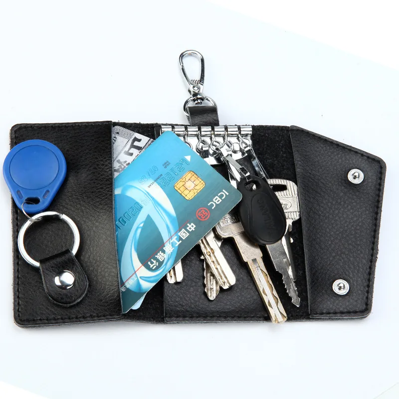 Genuine Leather Keychain Men K - огляд і ціна Key Holder Leather Pouch