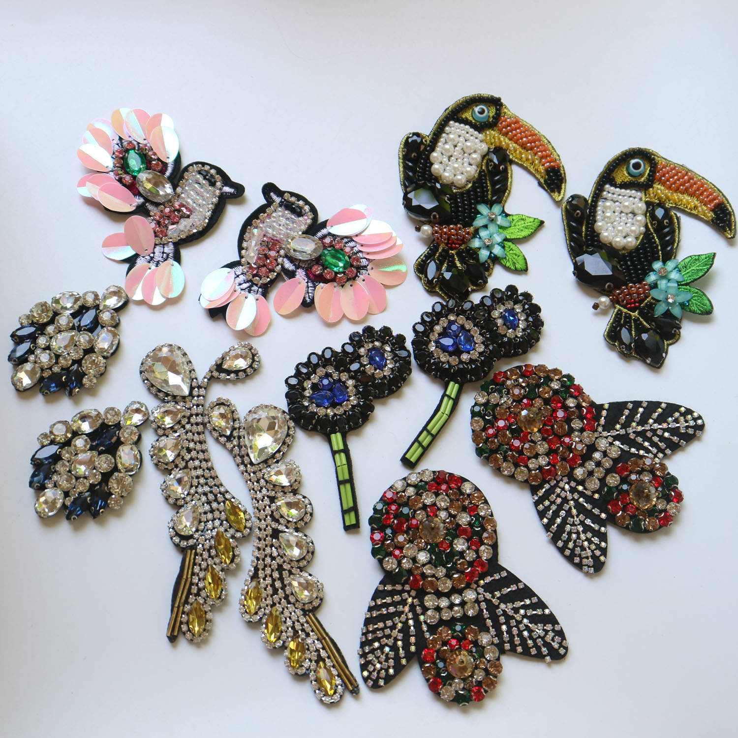 2pc/lot Luxury Rhinstone Patch - огляд і ціна Luxury Bags Photos