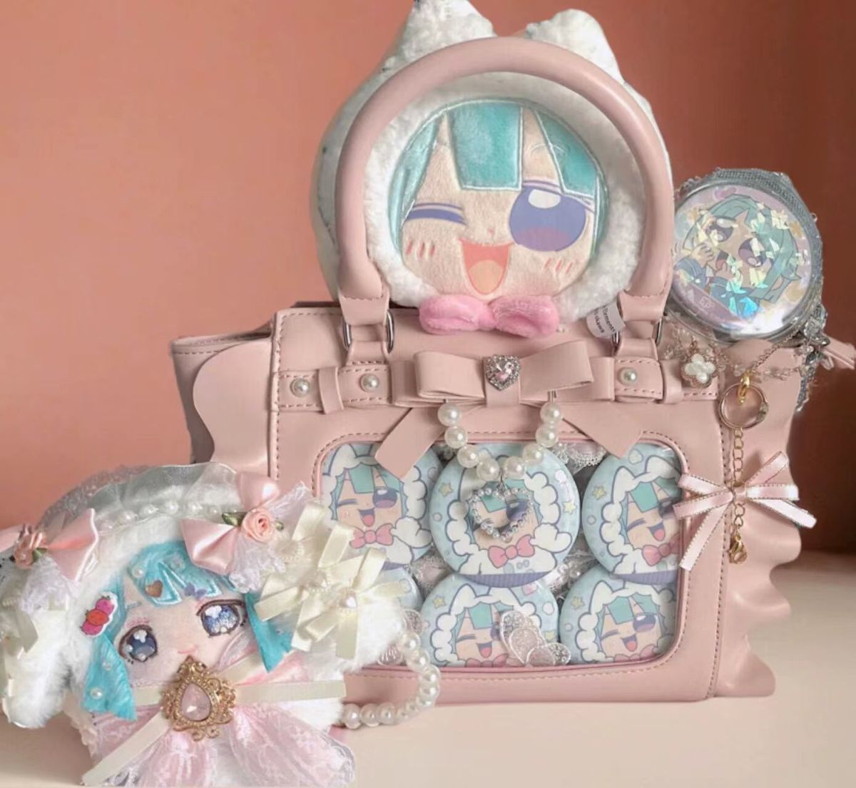 Harajuku Square Pink Ita Bag W - огляд і ціна Wristlet Wallet Zipper