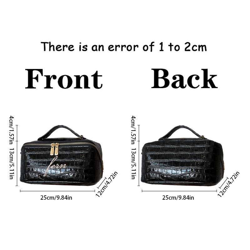 Embroidered Croc Makeup Bag Pe - огляд і ціна Luxury Bags Vegan Leather